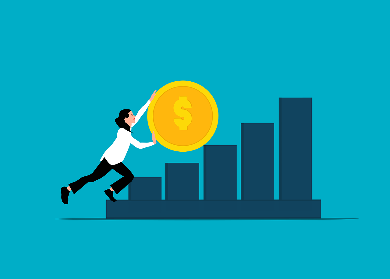 Ilustrasi konsep penghasilan pasif, di mana seseorang mendapatkan uang tanpa harus bekerja secara aktif, melambangkan investasi, bisnis properti, dan pemasukan dari digital marketing.